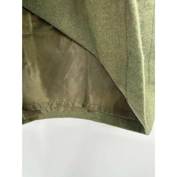 Talbots Green Wool Blend Back Zip Mini Skirt Women's Size 2 Petite 2P - Picture 4 of 8